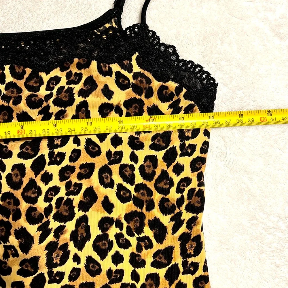 Leopard Cami. Size S. Very Stretchable. Goldish/Black